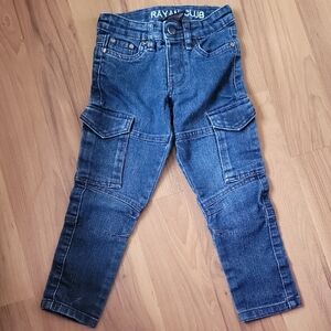 Kids Blue Cargo Jeans